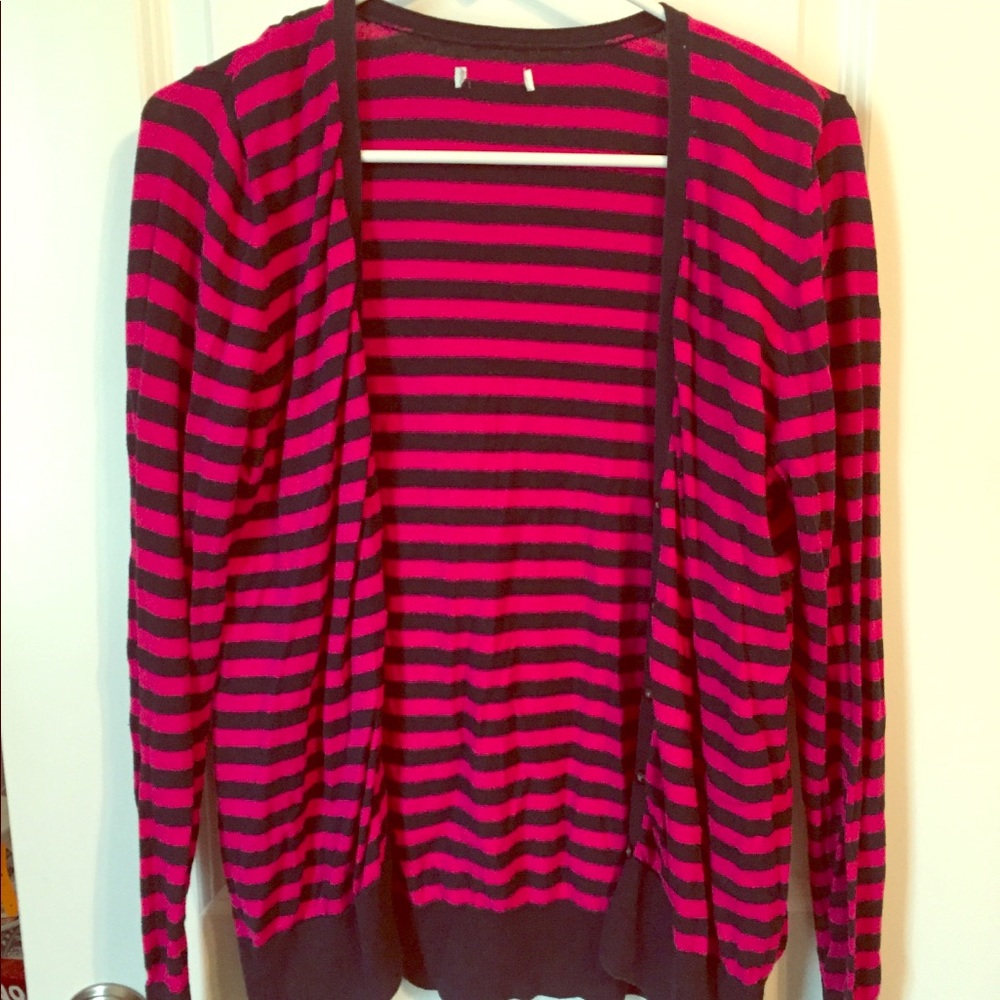 Old Navy stripe cardigan, size L